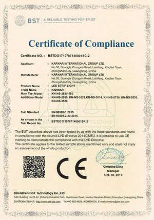 UL certifikát,Certifikát FCC,Certifikát CE pro světelné svícení LED 4,
18062110,
KARNAR INTERNATIONAL GROUP LTD