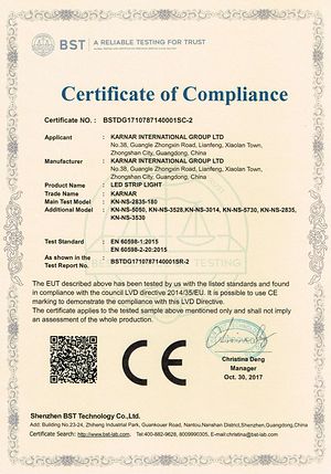 certifikát
KARNAR INTERNATIONAL GROUP LTD