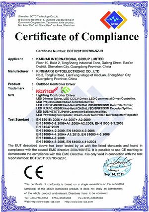 Certificado
KARNAR INTERNATIONAL GROUP LTD