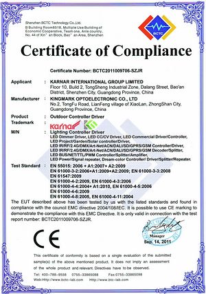 Сертифікат UL,Сертифікат FCC,EMC LVD повідомляє про світлодіодне світло 2,
IMAGE0010,
KARNAR INTERNATIONAL GROUP LTD