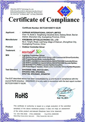 Certificaat
KARNAR INTERNATIONAL GROUP LTD