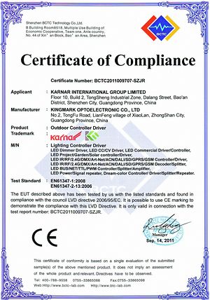 Certificaat
KARNAR INTERNATIONAL GROUP LTD